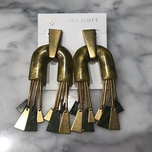 New Kendra Scott Conner Statement Earring Gold